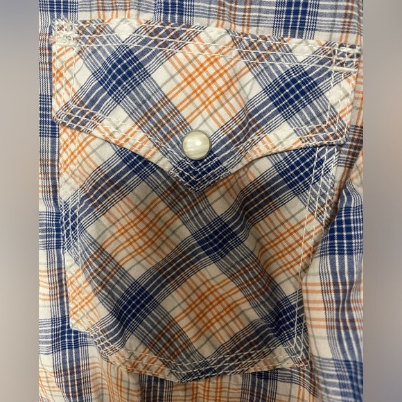 Wrangler 20X Competition Advanced Comfort Plaid Pearl Snap Western Shirt Mens L - Picture 5 of 10